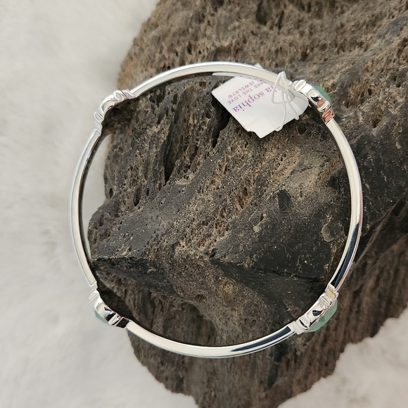 NWT Lia Sophia Turquoise and Silver Bracelet - Picture 3 of 10